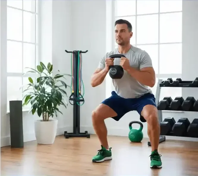 Men performing strength and fitness workout for better health
