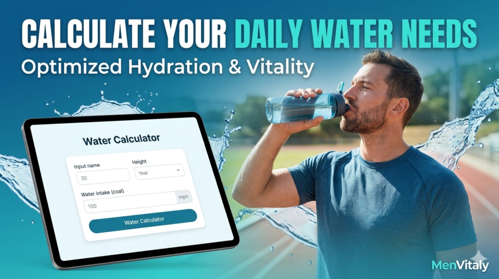 Daily Water Intake Calculator for Men MenVitaly Hydration Tool
