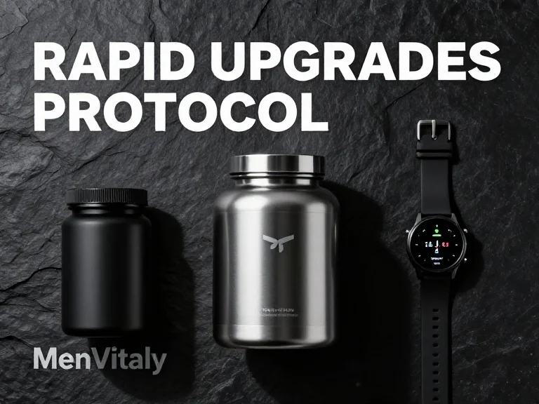 A premium minimalist collection of daily lifestyle items representing the daily habits to boost natural testosterone fast.