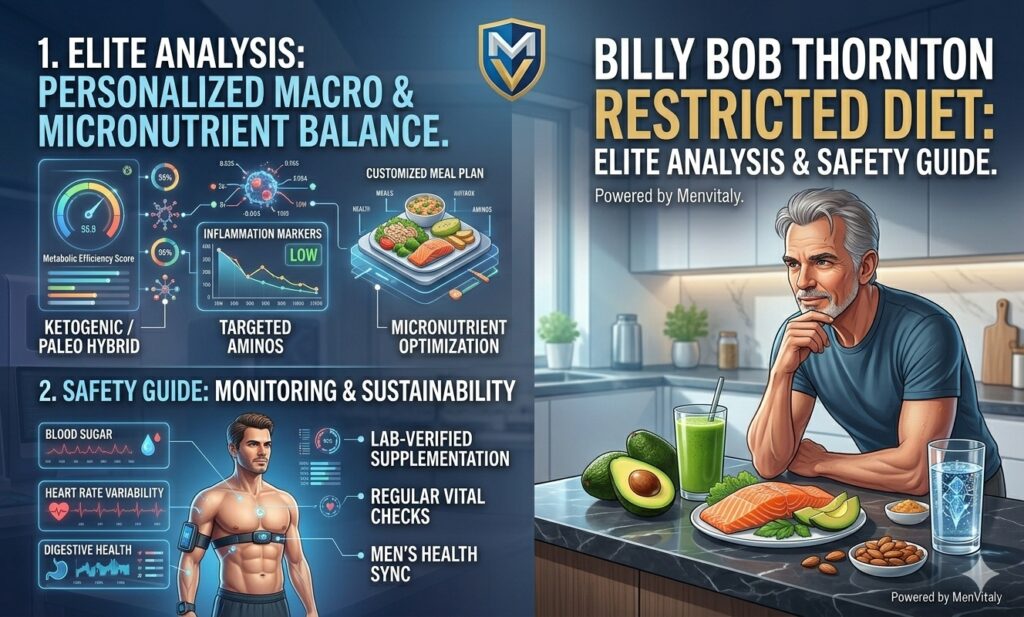 Analysis of the Billy Bob Thornton restricted diet for men's health.