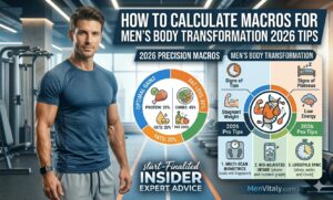 How to calculate macros for men’s body transformation 2026 tips using Menvitaly Macro Calculator.