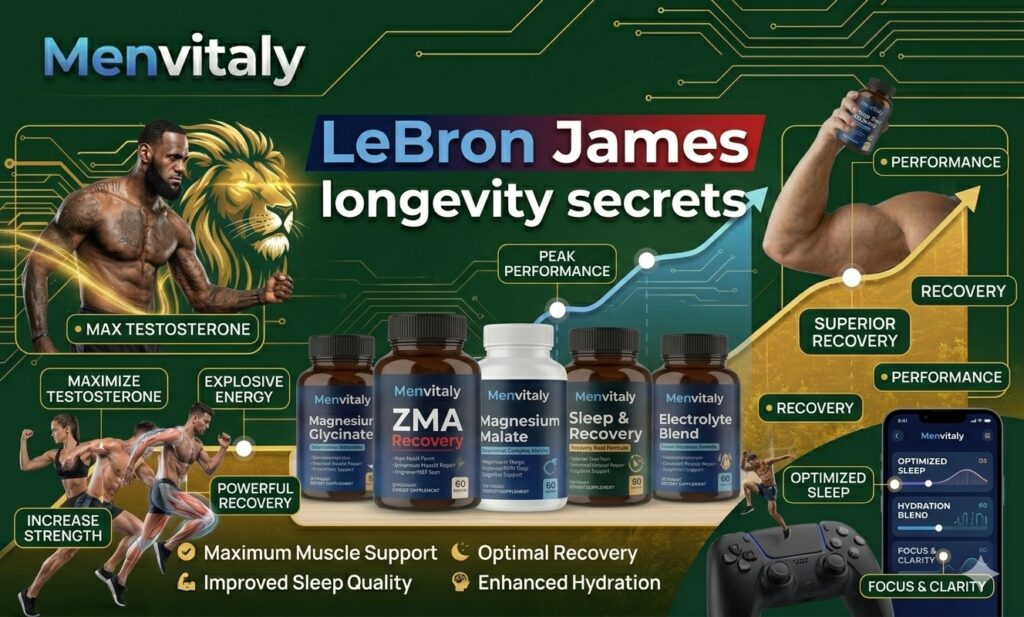 LeBron James longevity secrets featuring professional cold plunges and red light therapy.