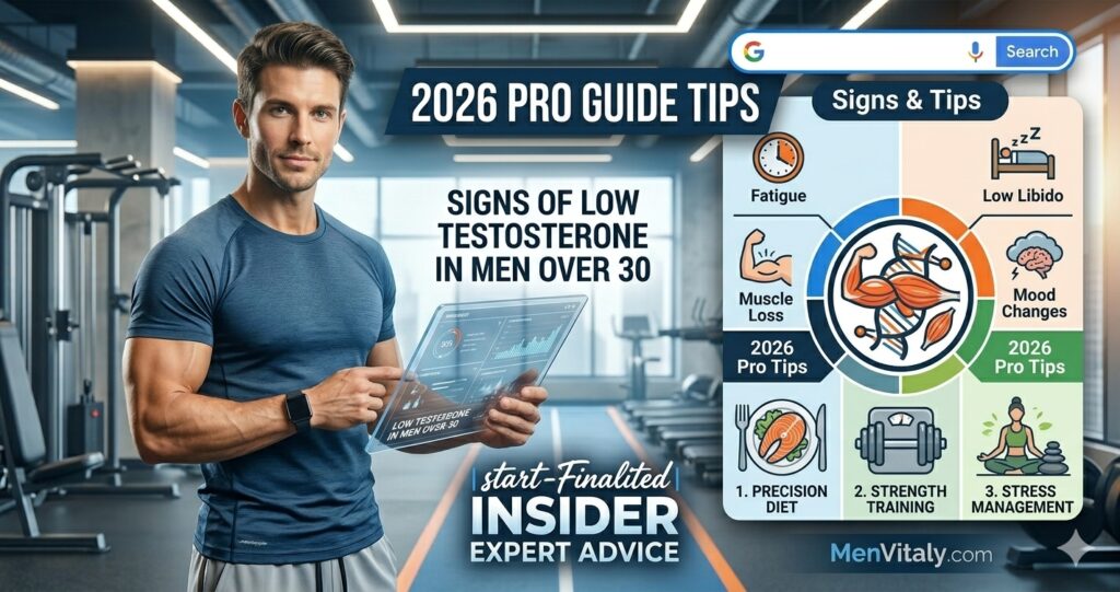 Recognizing signs of low testosterone in men over 30 using Menvitaly Vitaly Check-up.