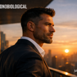 A high-performance man standing outside at dawn to align his circadian rhythm for optimal morning testosterone spikes.
