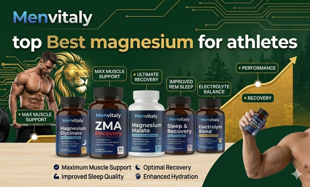 Top Best Magnesium For Athletes featuring clinical grade Thorne and Sports Research supplements.