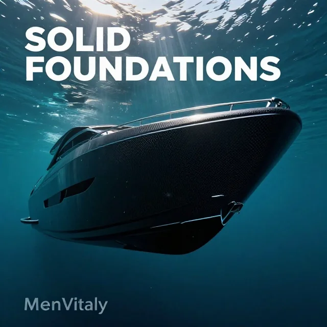 Underwater view of a luxury yacht's structural hull in teal water, symbolizing a solid website foundation.